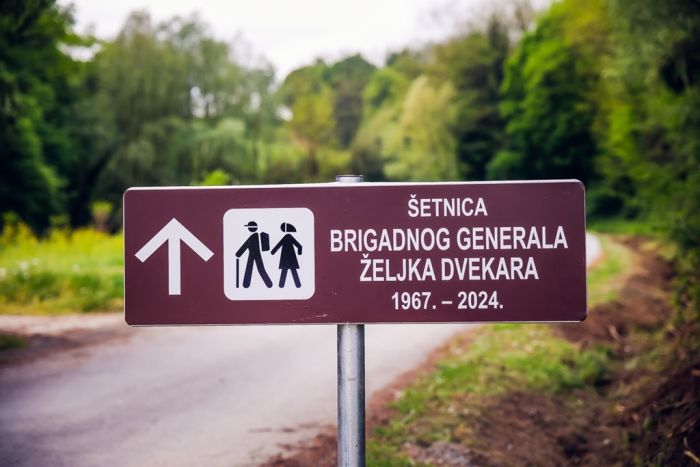 Varaždinske Toplice odale počast heroju Domovinskog rata, otvorena &Scaron;etnica brigadnog generala Željka Dvekara